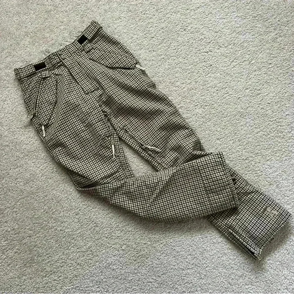 Special Blend Revolver Waterproof 15K Ski Snowboarding Pants Men XS Beige Plaid